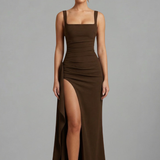 Maxikleid für Damen mit offenem Rücken und Slip-Design