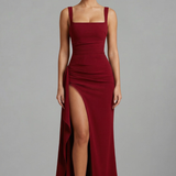 Maxikleid für Damen mit offenem Rücken und Slip-Design