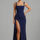Maxikleid für Damen mit offenem Rücken und Slip-Design