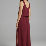 Maxikleid für Damen mit Rundhals und ärmellosem Design