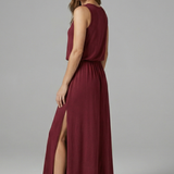 Maxikleid für Damen mit Rundhals und ärmellosem Design