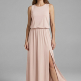 Maxikleid für Damen mit Rundhals und ärmellosem Design