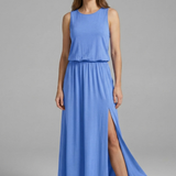 Maxikleid für Damen mit Rundhals und ärmellosem Design