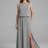 Maxikleid für Damen mit Rundhals und ärmellosem Design