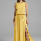 Maxikleid für Damen mit Rundhals und ärmellosem Design