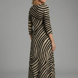 Damen Maxi-Kleid mit V-Ausschnitt und kurzen Ärmeln