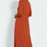 Maxikleid für Damen mit V-Ausschnitt und seitlichem Schlitz