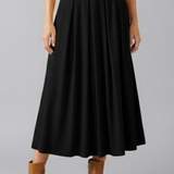 Maxikleid für Damen mit hohem Bund und Faltenfront