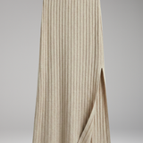Maxikleid für Damen mit Hohem Bund und Seitenschlitz