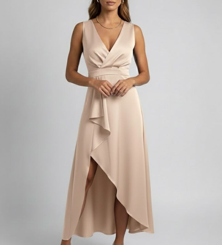 Maxikleid für Frauen mit V-Ausschnitt