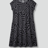 Damen Midi-Kleid mit A-Linien-Schnitt und ausgestellten Ärmeln