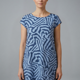 Damen Midi-Kleid mit A-Linien-Schnitt und ausgestellten Ärmeln