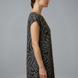 Damen Midi-Kleid mit A-Linien-Schnitt und ausgestellten Ärmeln