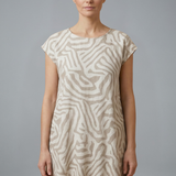 Damen Midi-Kleid mit A-Linien-Schnitt und ausgestellten Ärmeln