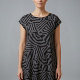 Damen Midi-Kleid mit A-Linien-Schnitt und ausgestellten Ärmeln