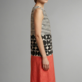 Damen Midi-Kleid mit Rundhalsausschnitt und ärmellosem Design