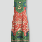 Damen Midi Kleid mit ärmellosem Design und floralem Muster