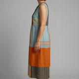 Damen Midi-Kleid mit ärmellosem Design und geometrischem Druck