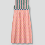 Damen Midi Kleid mit ärmellosem Design und Leinenmischung