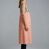 Damen Midi Kleid mit ärmellosem Design und Leinenmischung