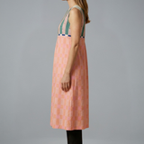 Damen Midi Kleid mit ärmellosem Design und Leinenmischung