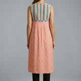 Damen Midi Kleid mit ärmellosem Design und Leinenmischung