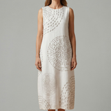 Damen Midi-Kleid mit ärmellosem Design und Taschen