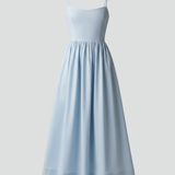 Damen Midi-Kleid mit Spaghetti-Trägern und geraffter Taille
