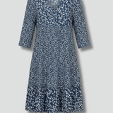 Damen Midi-Kleid mit strukturiertem Schnitt und schlichter Oberfläche