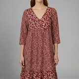 Damen Midi-Kleid mit strukturiertem Schnitt und schlichter Oberfläche