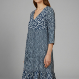 Damen Midi-Kleid mit strukturiertem Schnitt und schlichter Oberfläche