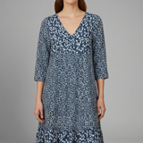 Damen Midi-Kleid mit strukturiertem Schnitt und schlichter Oberfläche