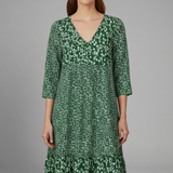 Damen Midi-Kleid mit strukturiertem Schnitt und schlichter Oberfläche