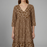 Damen Midi-Kleid mit strukturiertem Schnitt und schlichter Oberfläche