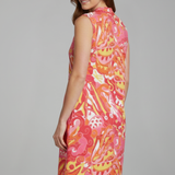 Damen Midi-Kleid mit V-Ausschnitt und Seitentaschen