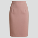 Damen Midi-Rock mit hohem Bund und Schlitz hinten