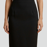 Damen Midi-Rock mit hohem Bund und Schlitz hinten