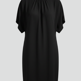 Damen Mini Kleid mit Stehkragen und gespaltenen Ärmeln
