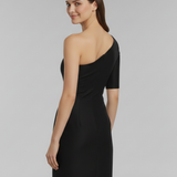 Damen Mini Kleid mit asymmetrischem One-Shoulder-Ausschnitt und Trägerdetails