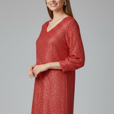 Damen Mini Kleid mit Rundhalsausschnitt und langen Ärmeln