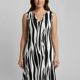 Damen Mini Kleid mit ärmellosem Schnitt