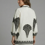 Damen Mini Kleid mit V-Ausschnitt und langen Ärmeln