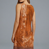 Damen Mini Kleid mit V-Ausschnitt und ärmellosem Design
