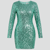 Damen Mini Kleid mit V-Ausschnitt und Offenem Rücken