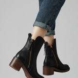 Damen Orthopädische Stiefeletten mit seitlichem Reißverschluss für ganztäglichen Komfort