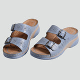 Damen Orthopädische Ledersandalen mit Verstellbarem Riemen