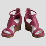 Damen Orthopädische Sandalen mit Gepolstertem Fußbett und Absatz