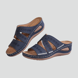 Damen Orthopädische Slip-On Sandalen mit Ausschnitt-Riemen für ganztäglichen Komfort
