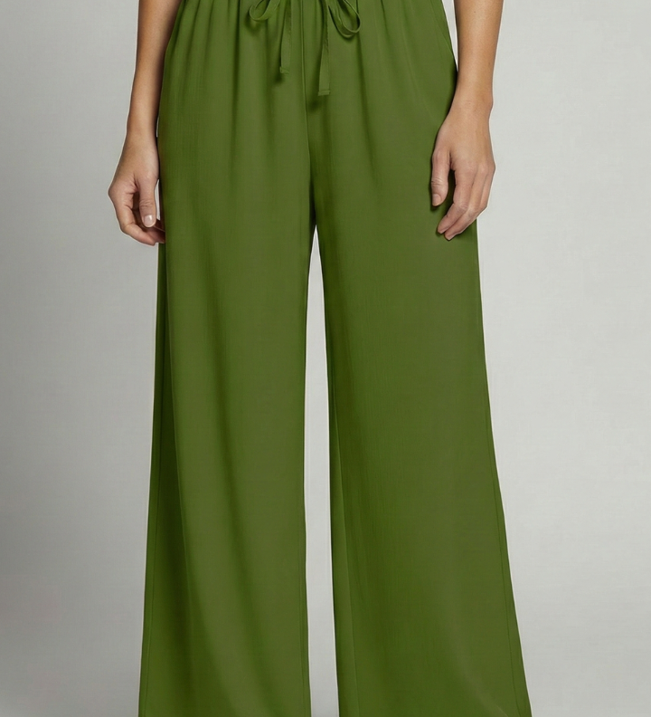 Damen Palazzo-Hose mit elastischem Bund und Seitentaschen