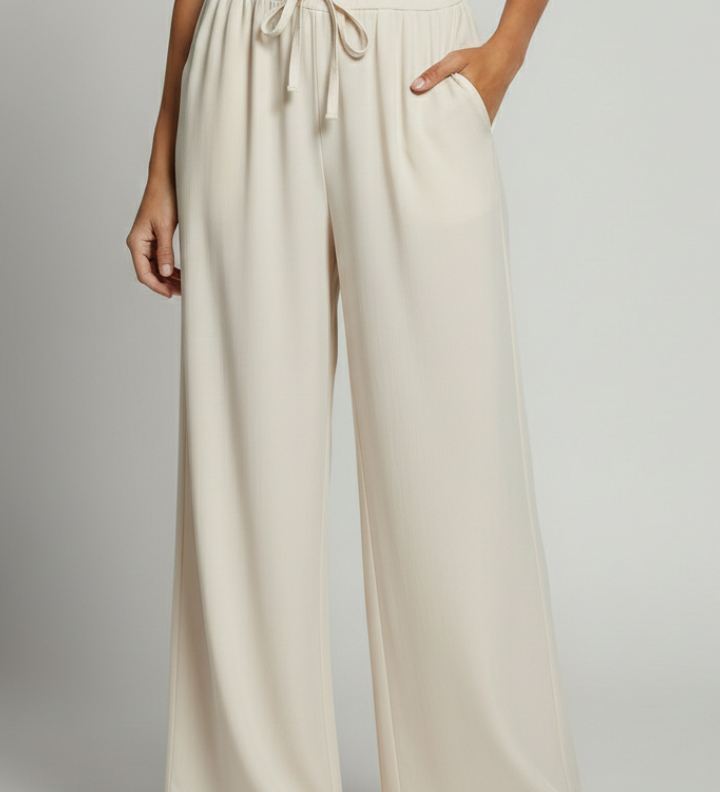Damen Palazzo-Hose mit elastischem Bund und Seitentaschen